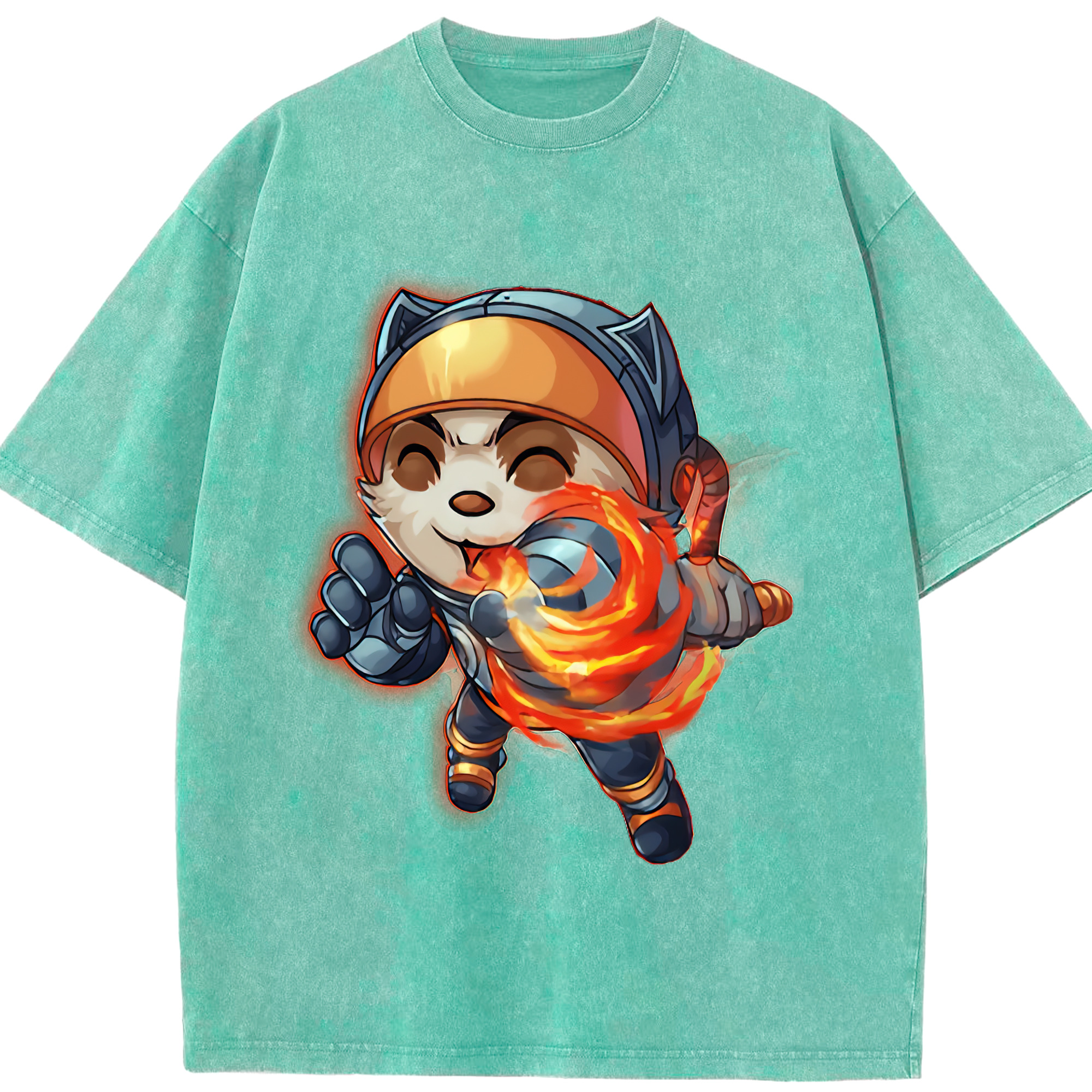 リーグ・オブ・レジェンド League of Legends LOL 綿100% ヴィンテージ風 半袖Tシャツ（フロントプリント）